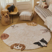 Wasbaar tapijt Dogs - 140 x 140 cm - Tapijten Lorena Canals - In den Olifant