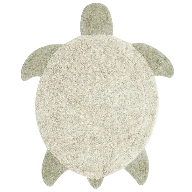 Wasbaar tapijt Sea Turtle - 110 x 130 cm - Tapijten Lorena Canals - In den Olifant