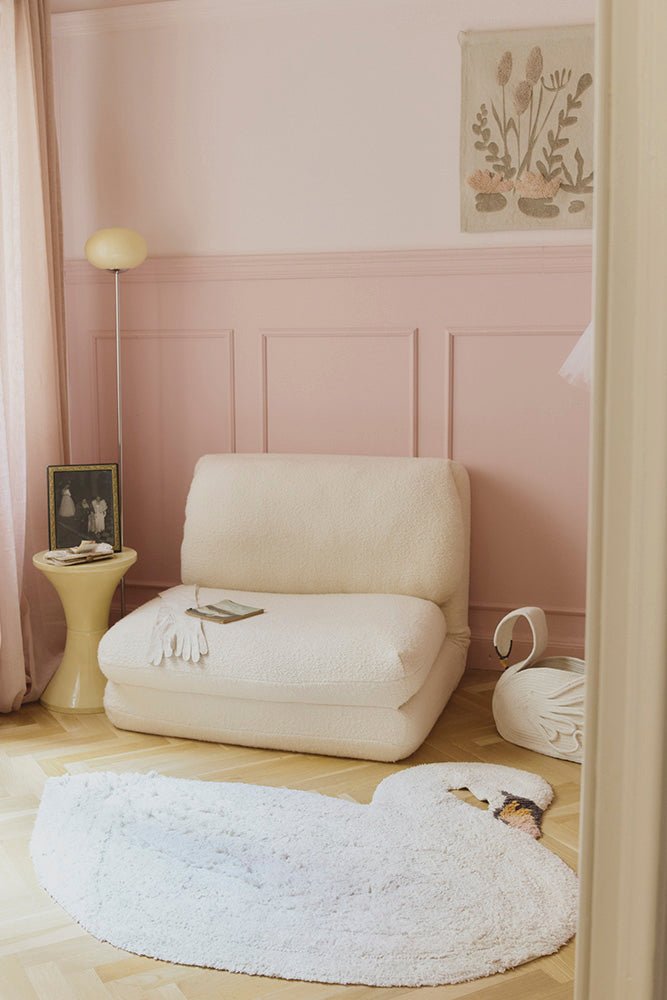 Wasbaar tapijt Swan - 120 x 100 cm - Tapijten Lorena Canals - In den Olifant