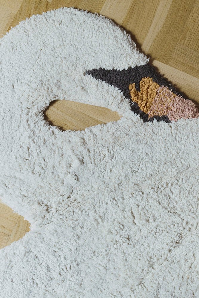 Wasbaar tapijt Swan - 120 x 100 cm - Tapijten Lorena Canals - In den Olifant