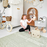 Wasbaar Tapijt Tribu Olive - 120 x 160 cm - Tapijten Lorena Canals - In den Olifant