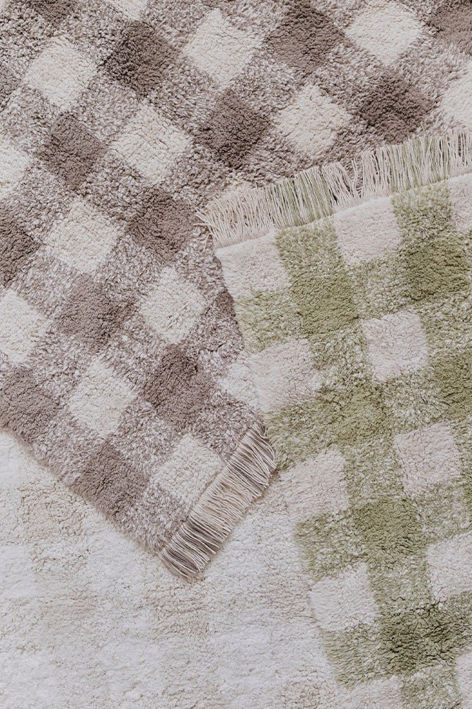 Wasbaar tapijt Vichy Matcha - 90 x 120 cm - Tapijten Lorena Canals - In den Olifant