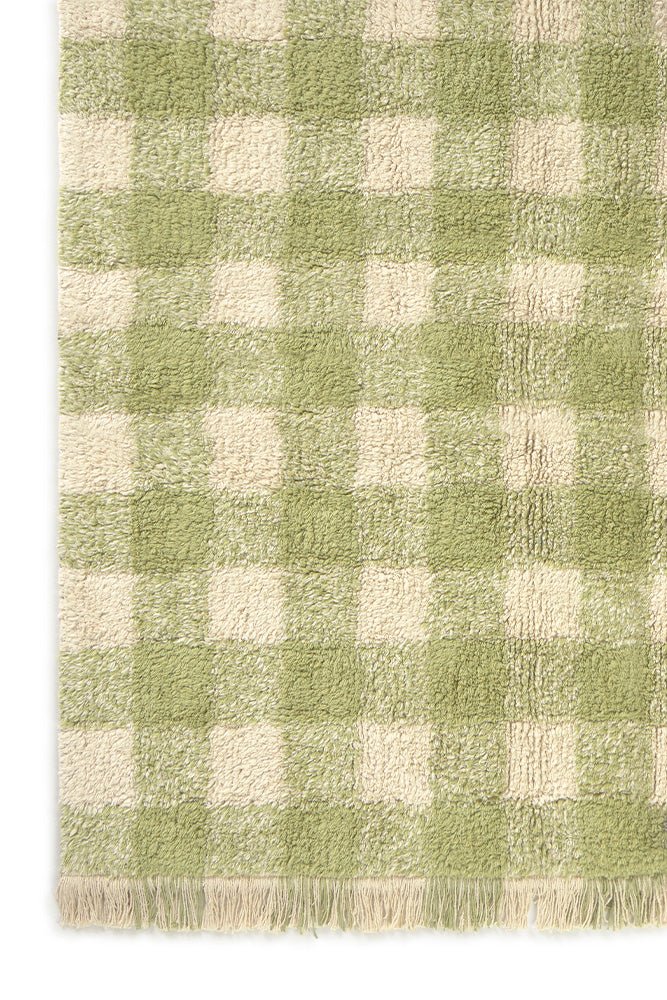 Wasbaar tapijt Vichy Matcha - 90 x 120 cm - Tapijten Lorena Canals - In den Olifant