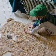 Washable Animal Rug Bear - 120 x 122 cm - Tapijten Lorena Canals - In den Olifant