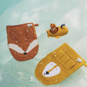 Washandjes Mr. Lion & Mr. Fox. set van 2 - Badlinnen Trixie - In den Olifant