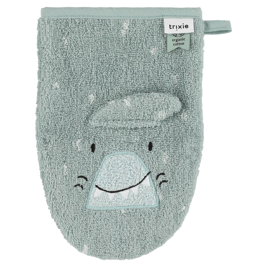 Washandjes Mr. Shark & Mr. Dino - set van 2 - Badlinnen Trixie - In den Olifant
