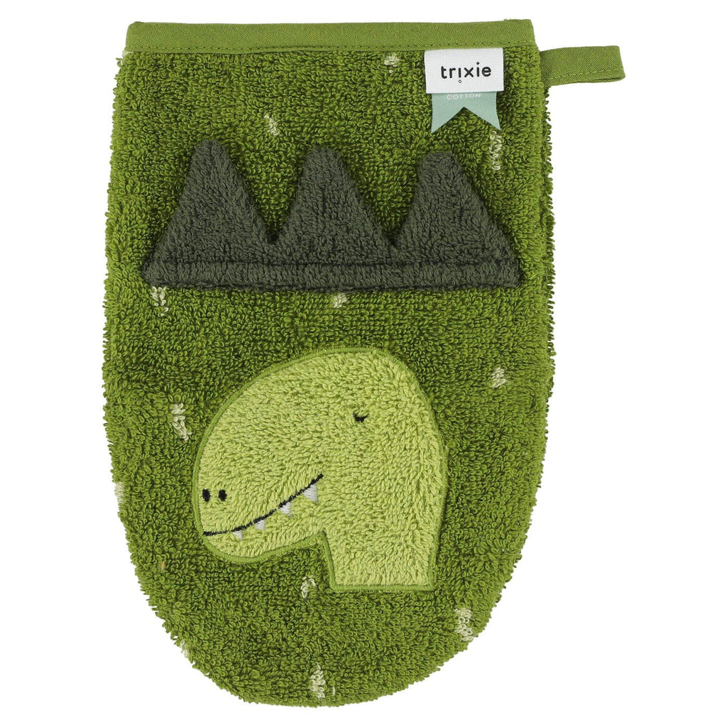 Washandjes Mr. Shark & Mr. Dino - set van 2 - Badlinnen Trixie - In den Olifant