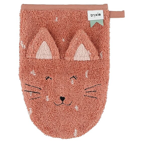 Washandjes Mrs. Cat & Mrs. Rabbit - Set Van 2 - Badlinnen Trixie - In den Olifant