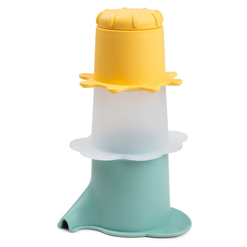 Water play & stacking cups 3 pcs Elphee Colour mix - Badspeelgoed Done by Deer - In den Olifant