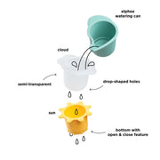 Waterspeelset & stapelbekers Elphee Poeder - set van 3 - Badspeelgoed Done by Deer - In den Olifant