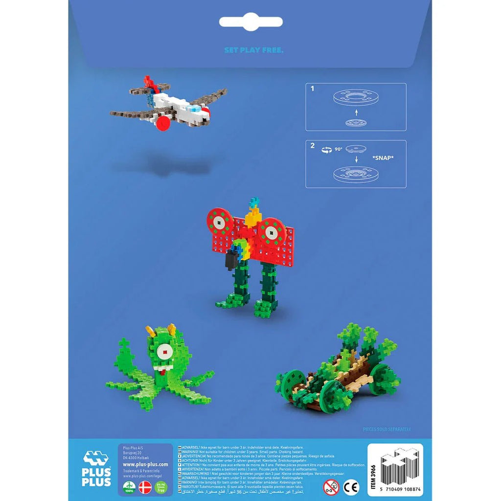 Wielen en bouwplaten geel en rood - Plus-Plus Accessory Pack - Bouwsets Plus-Plus - In den Olifant