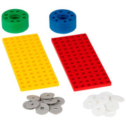 Wielen en bouwplaten geel en rood - Plus-Plus Accessory Pack - Bouwsets Plus-Plus - In den Olifant
