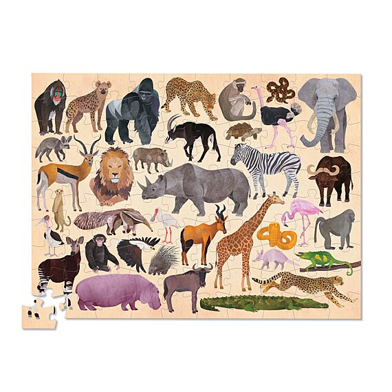 100 St. Puzzel In Tonnetje - 36 Wilde Dieren