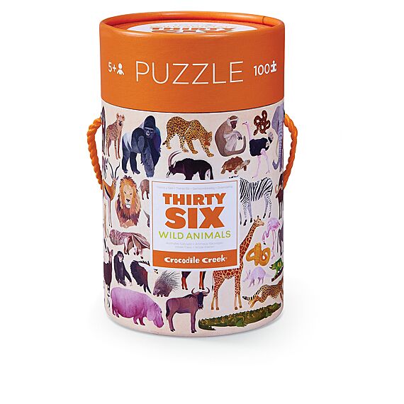 100 St. Puzzel In Tonnetje - 36 Wilde Dieren