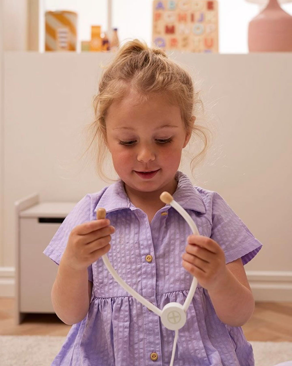 Witte Dokterskoffer Met Instrumenten Uit Hout - Kid'S Hub - Beroepen rollenspel Kid's Concept - In den Olifant