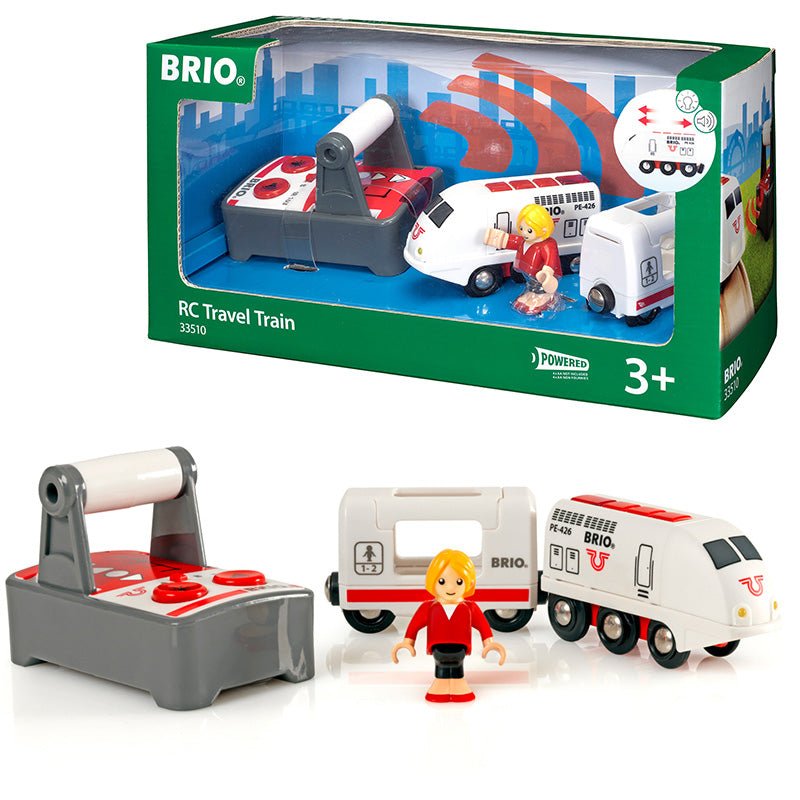 Witte locomotief met afstandsbediening RC Travel Train - Treinen Brio - In den Olifant