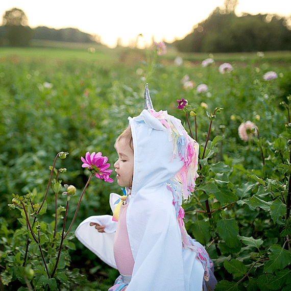 Witte Verkleedcape Eenhoorn - Verkleedcapes Great Pretenders - In den Olifant