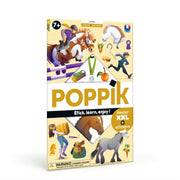XXL Poster Discovery Sticker Posters Horses + stickers - 7 tot 12 jaar - Stickers en stickersets Poppik - In den Olifant