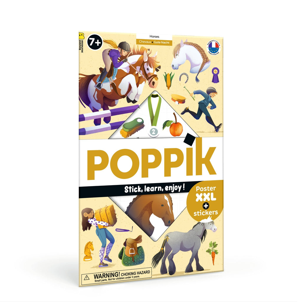 XXL Poster Discovery Sticker Posters Horses + stickers - 7 tot 12 jaar - Stickers en stickersets Poppik - In den Olifant