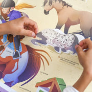 XXL Poster Discovery Sticker Posters Horses + stickers - 7 tot 12 jaar - Stickers en stickersets Poppik - In den Olifant