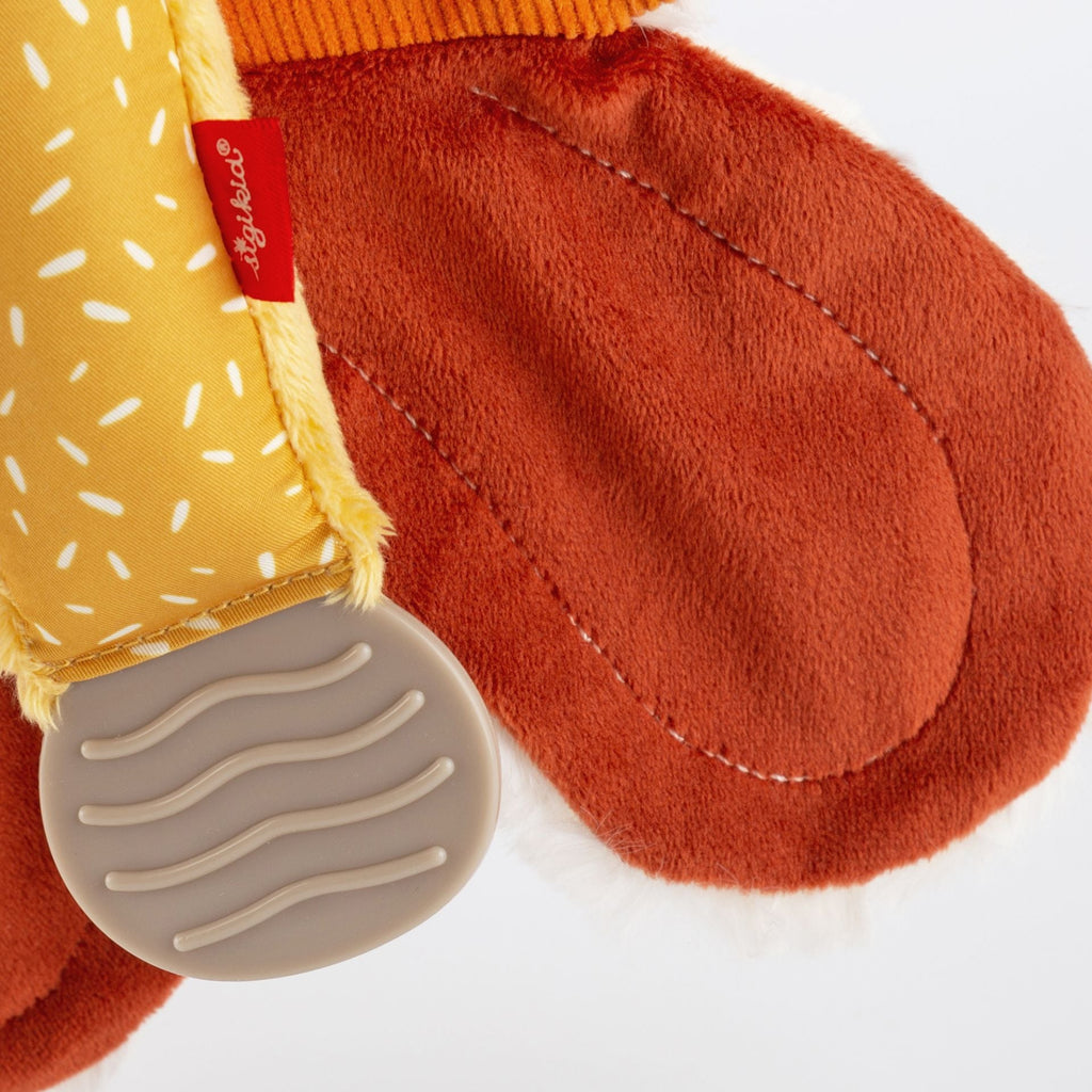 Zacht activiteitenspeeltje - Rustling Comforter Butterfly Orange - Activiteitenspeelgoed Sigikid - In den Olifant