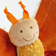 Zacht activiteitenspeeltje - Rustling Comforter Butterfly Orange - Activiteitenspeelgoed Sigikid - In den Olifant