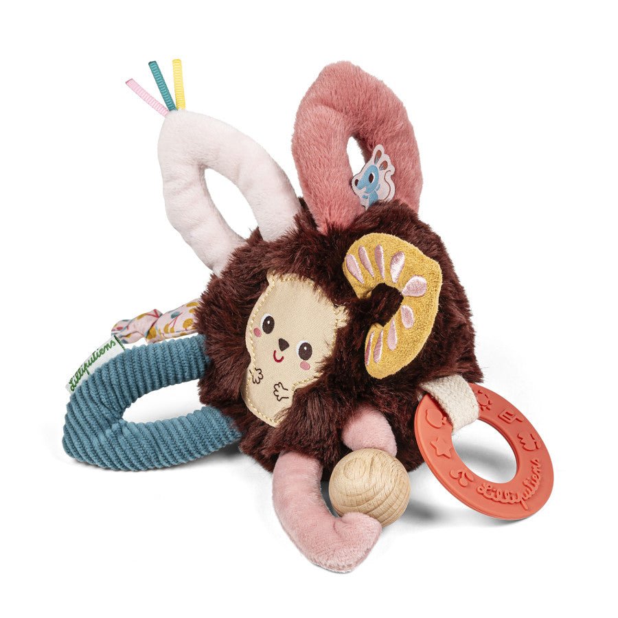 Zacht babyspeeltje Leon Sensoriële Ringen - Activiteitenspeelgoed Lilliputiens - In den Olifant