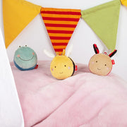 Zachte activiteitenbal Ldybug PlayQ - 9 cm - Rammelaars Sigikid - In den Olifant