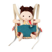 Zachte babypop en draagzak Jeanne - Lappenpoppen Lilliputiens - In den Olifant