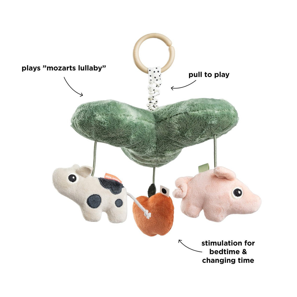 Zachte mobiel met muziek Tiny farm Colour mix - Mobielen Done by Deer - In den Olifant