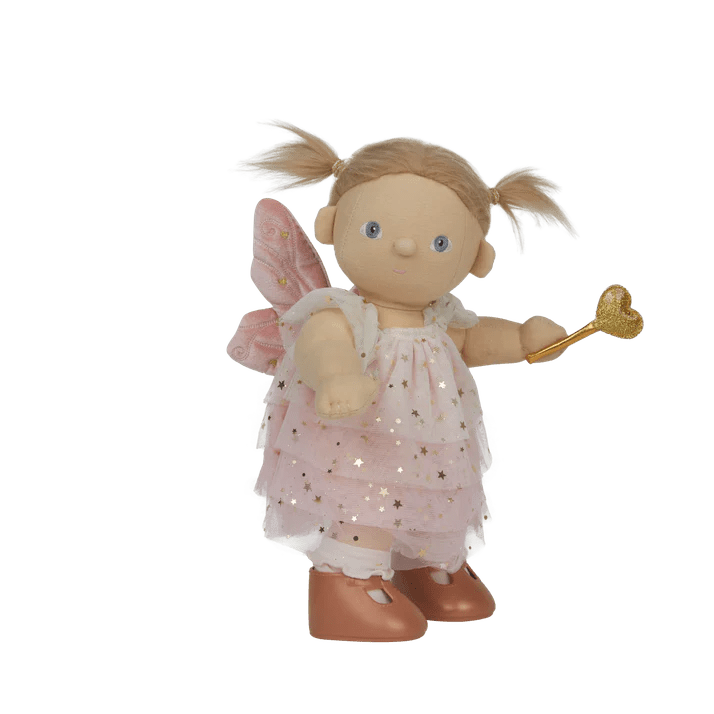 Zachte pop Dream Dinkum Fairy Willow Pink - 35 cm - Staande poppen Olli Ella - In den Olifant