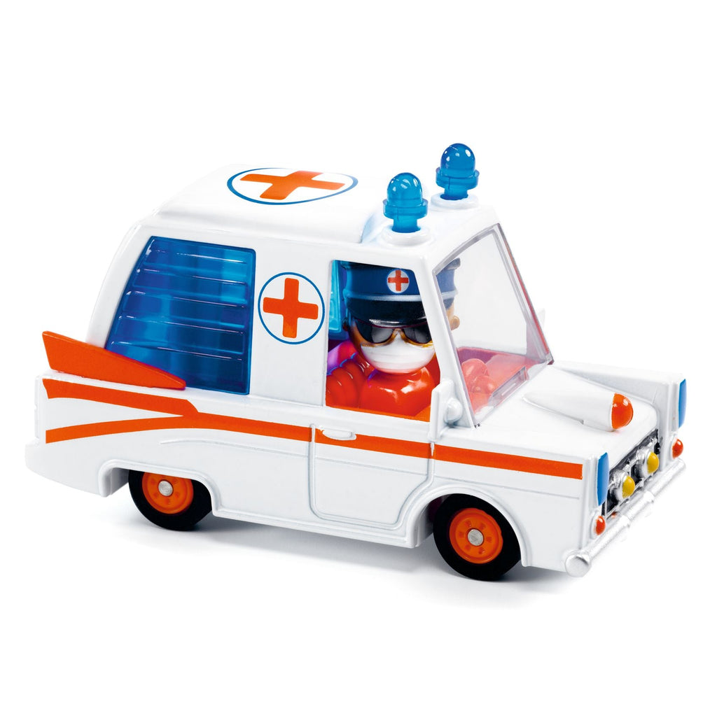 Ziekenwagen Crazy Motors - Hurry ambulance - Auto's en voertuigen Djeco - In den Olifant