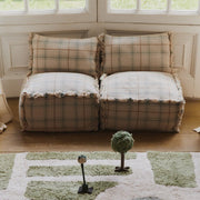 Zitzak Handloom Pouf Blue Sage - 40 x 40 x 20 cm - Kinderzetels en poefs Lorena Canals - In den Olifant