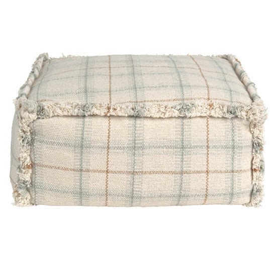 Zitzak Handloom Pouf Blue Sage - 40 x 40 x 20 cm - Kinderzetels en poefs Lorena Canals - In den Olifant