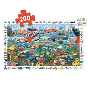 Zoekpuzzel De geheimen van de zee - 200 stukjes + poster - Legpuzzels Djeco - In den Olifant
