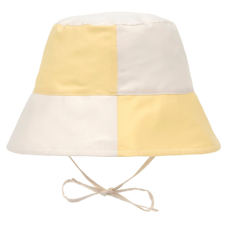 Zomerhoedje Sun Protection Fishing Hat Checkerboard pale yellow/sea salt - Zonnehoedjes Lässig - In den Olifant