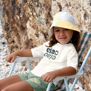 Zomerhoedje Sun Protection Fishing Hat Checkerboard pale yellow/sea salt - Zonnehoedjes Lässig - In den Olifant
