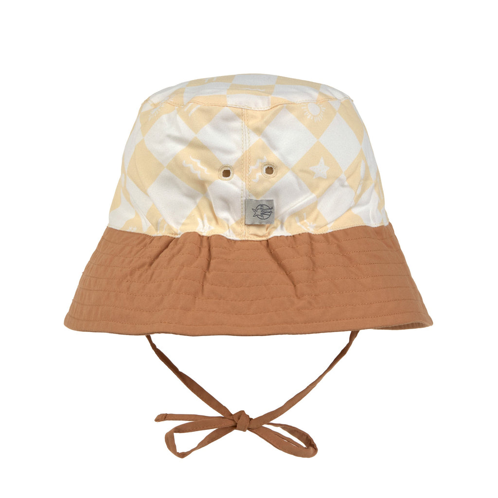 Zonnehoedje LSF Sun Protection Fishing Hat Check Pattern vanilla/sea salt - Zonnehoedjes Lässig - In den Olifant