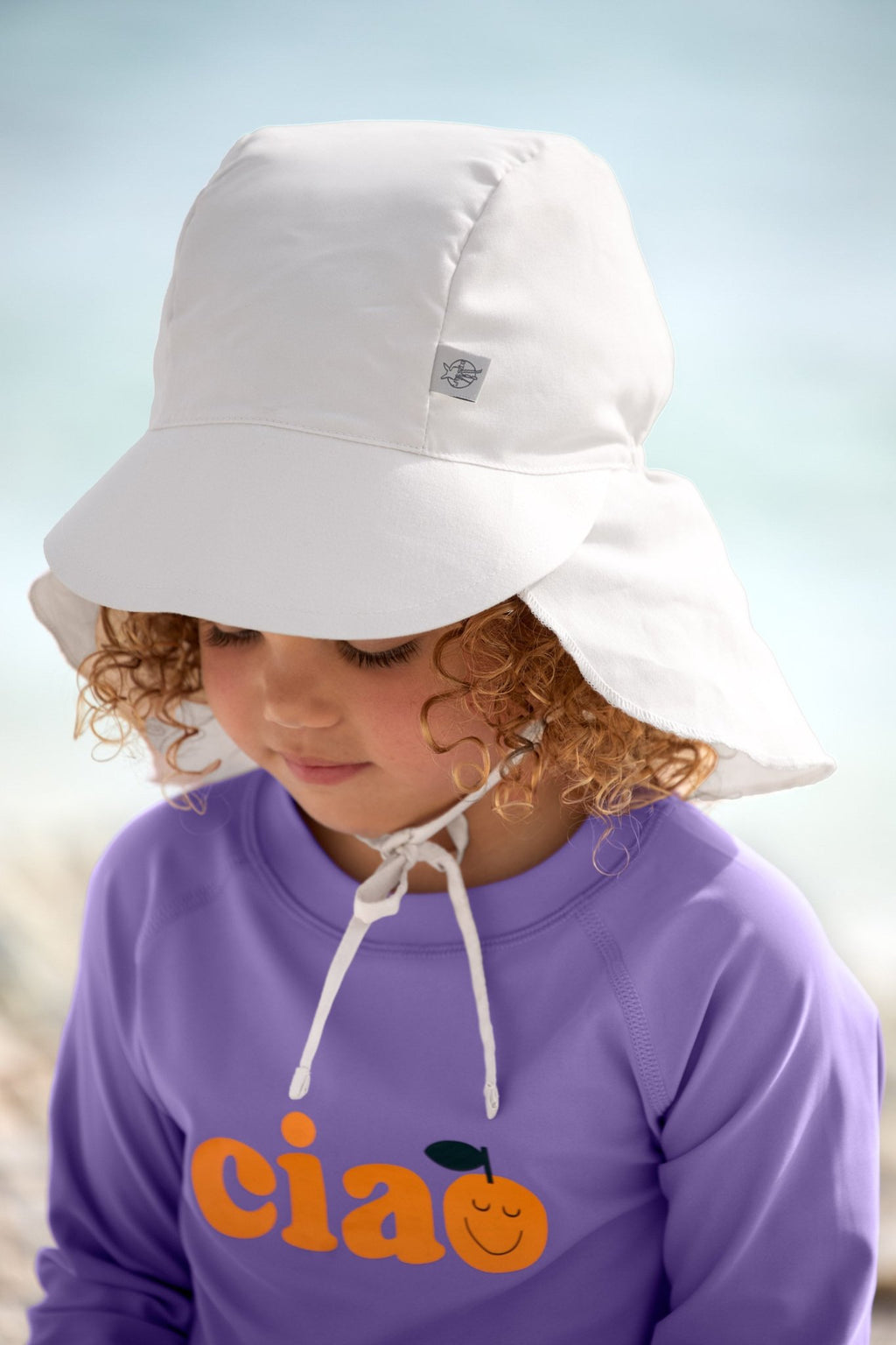 Zonnehoedje met nekbescherming LSF Sun Protection Flap Hat sea salt - Zonnehoedjes Lässig - In den Olifant