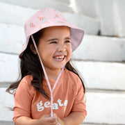 Zonnehoedje Sun Protection Bucket Hat Ice Cream pale pink - Zonnehoedjes Lässig - In den Olifant