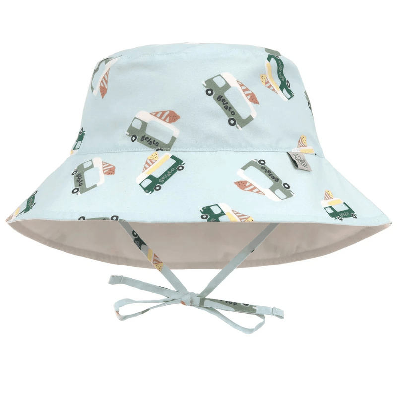 Zonnehoedje Sun Protection Bucket Hat Ice Cream Truck illusion blue - Zonnehoedjes Lässig - In den Olifant