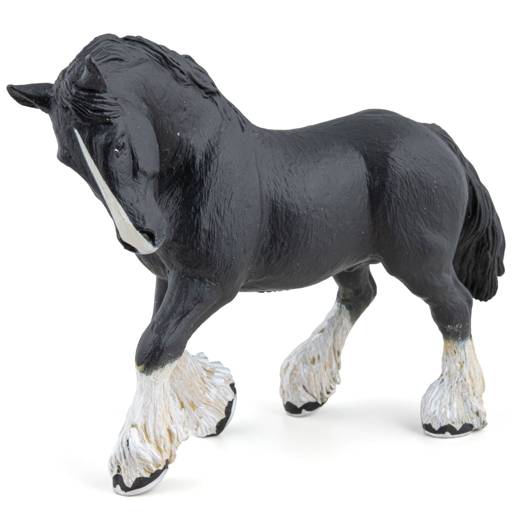 Zwart Shire Paard - Speeldieren Papo - In den Olifant
