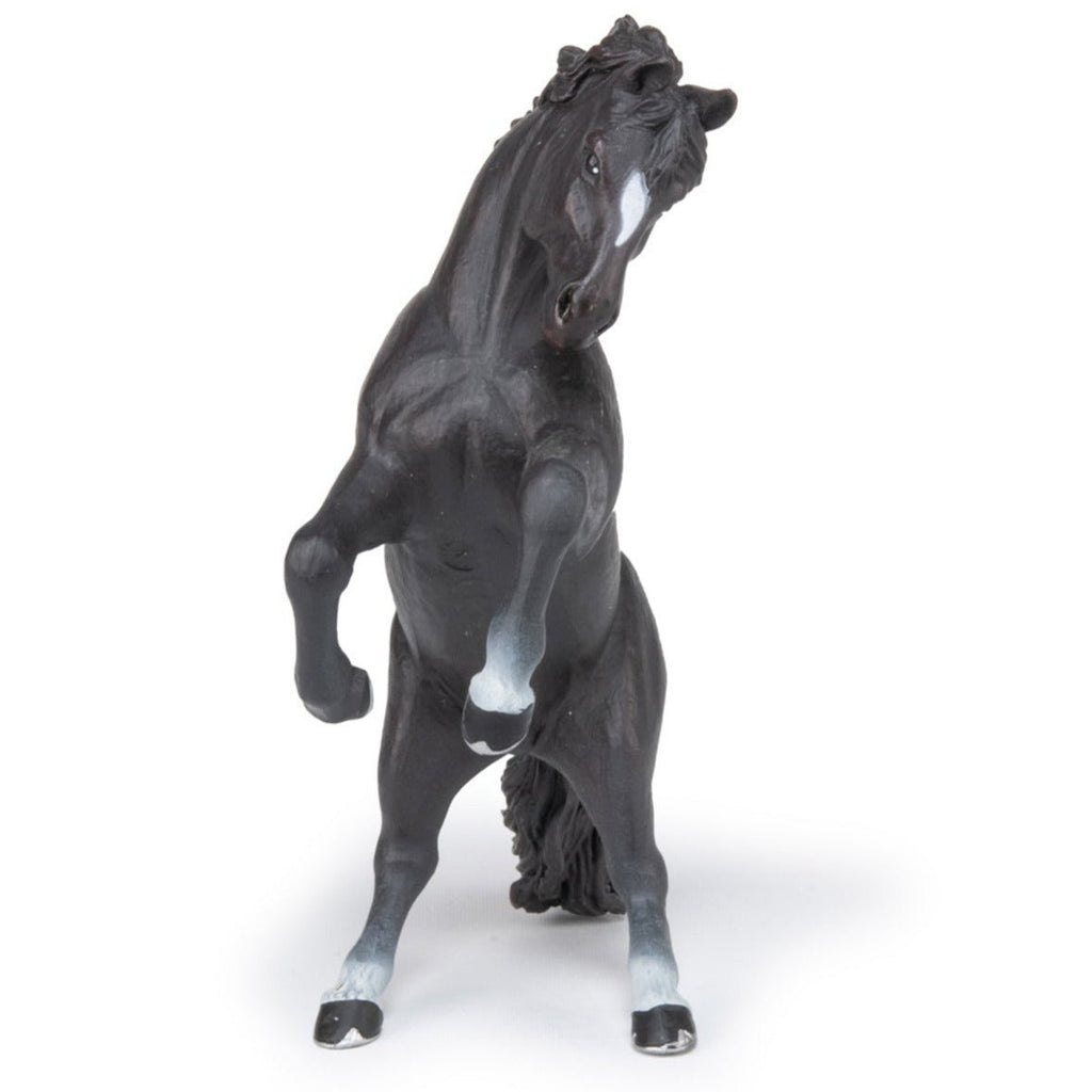 Zwart Steigerend Paard - Speeldieren Papo - In den Olifant