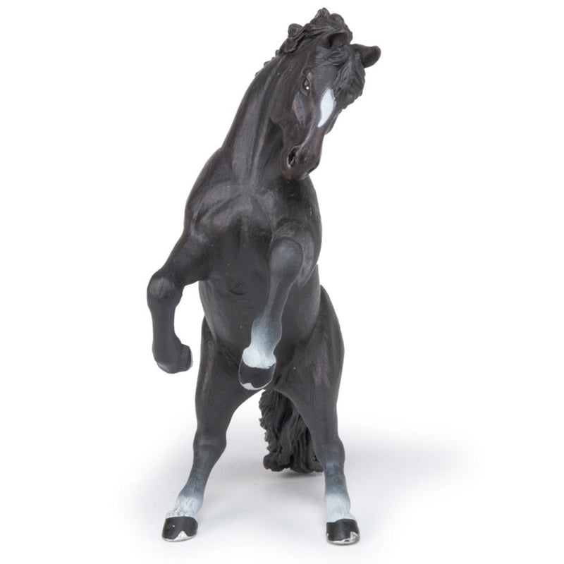 Zwart Steigerend Paard - Speeldieren Papo - In den Olifant