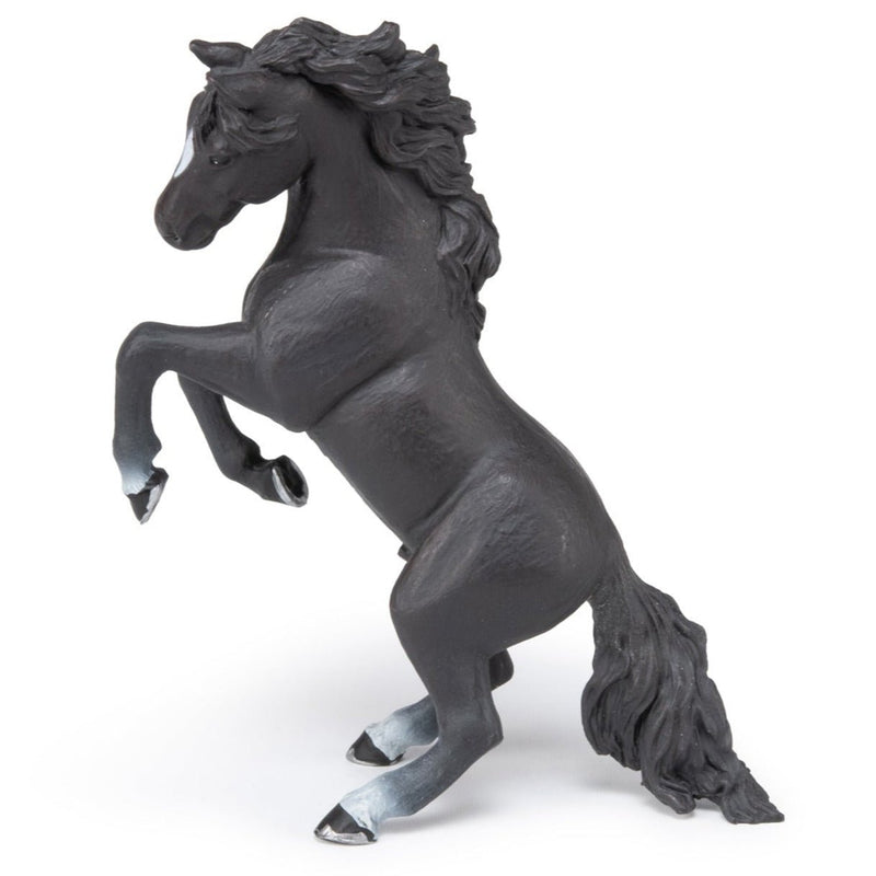 Zwart Steigerend Paard - Speeldieren Papo - In den Olifant