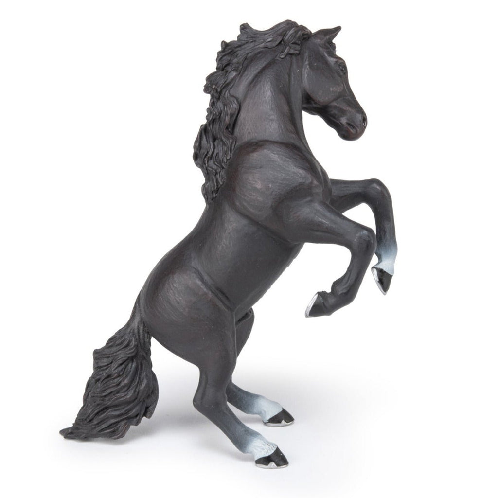 Zwart Steigerend Paard - Speeldieren Papo - In den Olifant